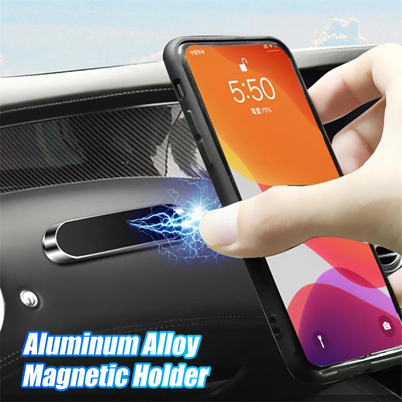 Compact Magnetic Car Phone Mount Self-Adhesive