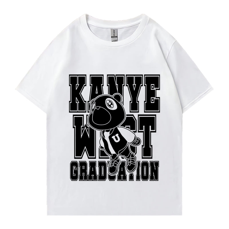 2024 New Rapper Kanye West Graduation Bear T shirt Men Women