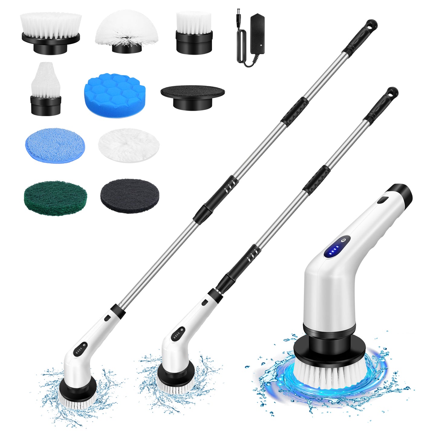 Cordless Electric Cleaning Brush 10-in-1 Multifunctional Spin Scrubber