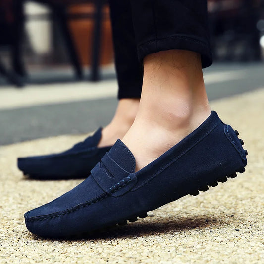 Men High Quality Leather Loafers Men Casual Shoes Moccasins Slip