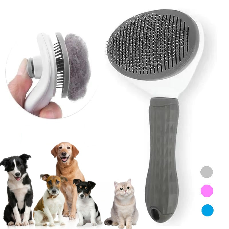 Self-cleaning Pet Hair Remove Comb Cat Slicker Brush Pet Hair Removal Comb