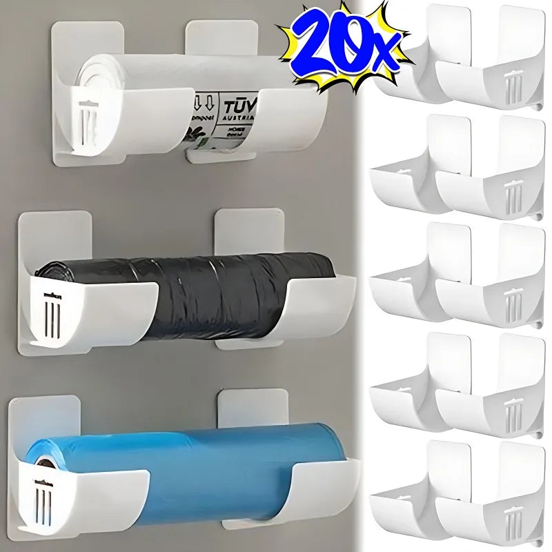 Trash Bags Shelf Holder Wall Mounted Plastic Bag Film Container Dispenser