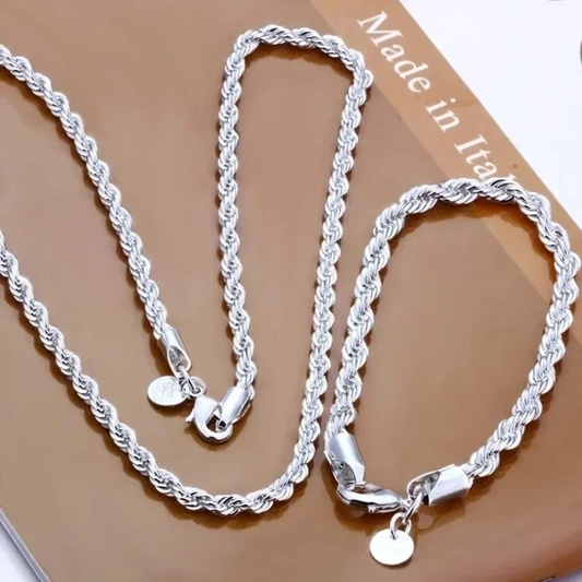 Charm 925 sterling silver Accessories Chain Necklace Bracelet Women