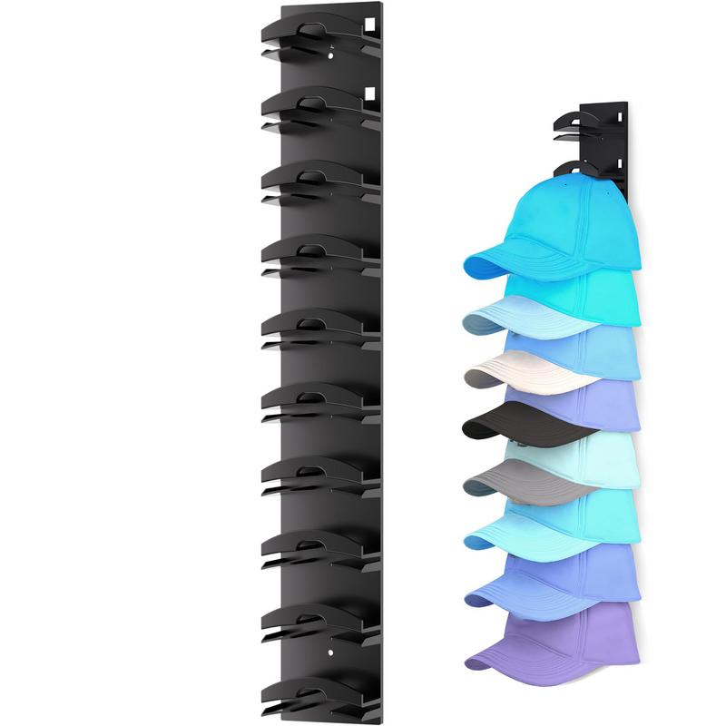 10Grids Wall Mounted Cap Rack Hat Holder Baseball Cap Towel Rack Holder