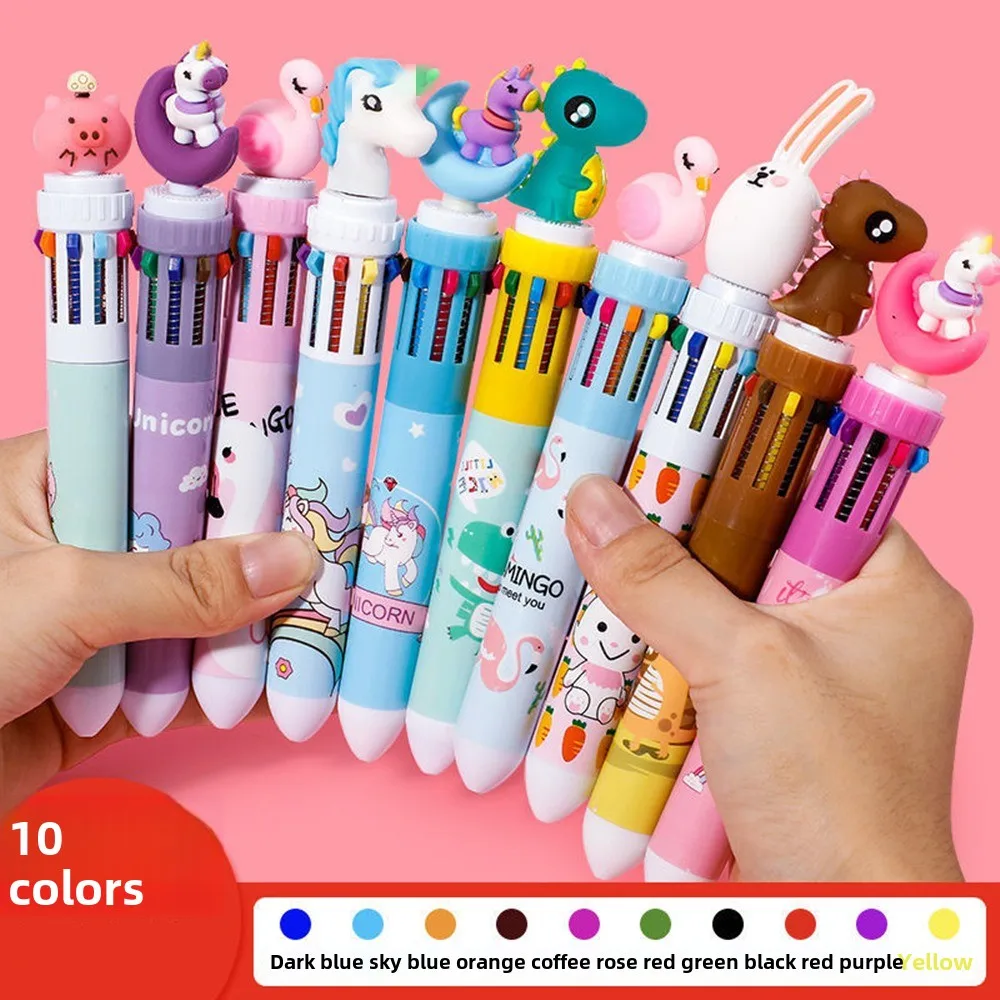 10 Pcs10 Color Cartoon Pen Kids Gifts