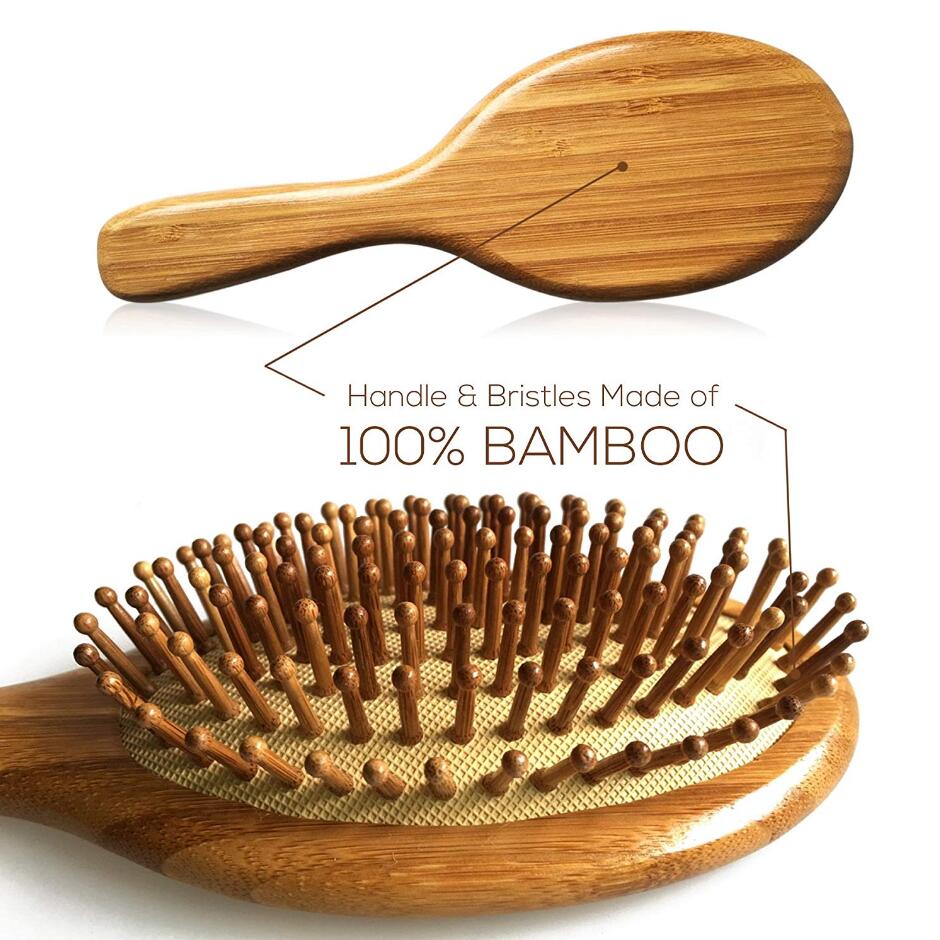 Wood Comb Professional Healthy Paddle Cushion