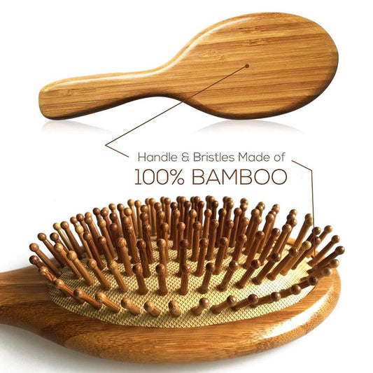 Wood Comb Professional Healthy Paddle Cushion