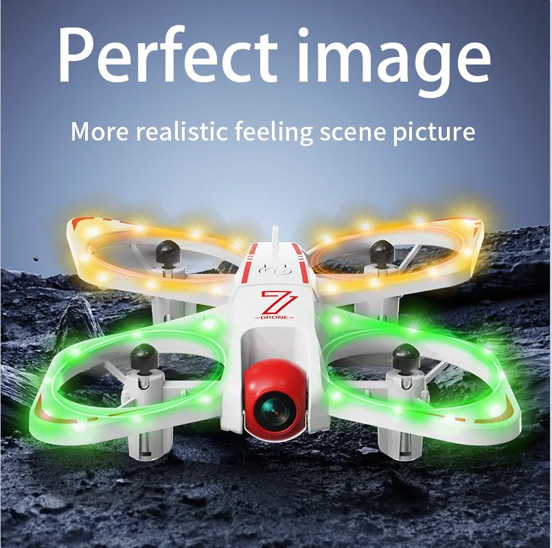 cz07 H21 Mini Drone with Rotating Colorful Lights 4K Camera