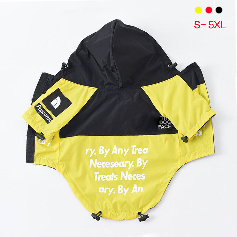 Pet Dog Waterproof Coat The Dog Face Pet Clothes Outdoor Jacket