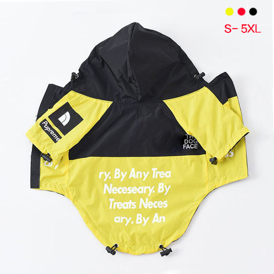 Pet Dog Waterproof Coat The Dog Face Pet Clothes Outdoor Jacket