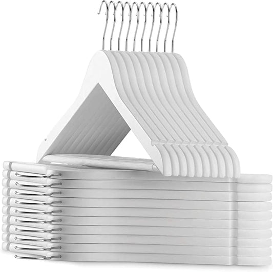 Wooden Hangers - 20 Pack, Heavy Duty