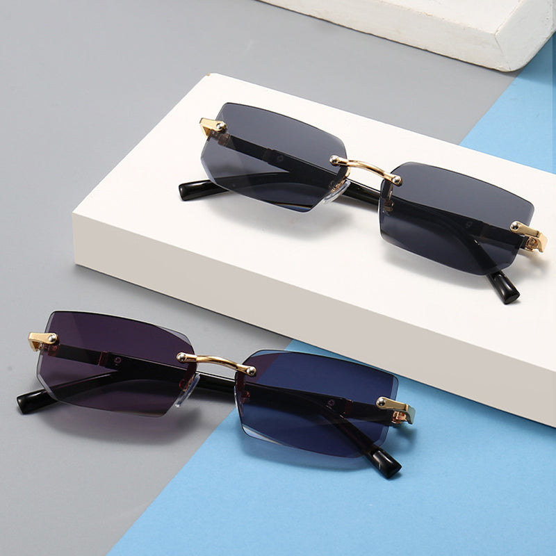 Fashion Rimless Sunglasses Men Women