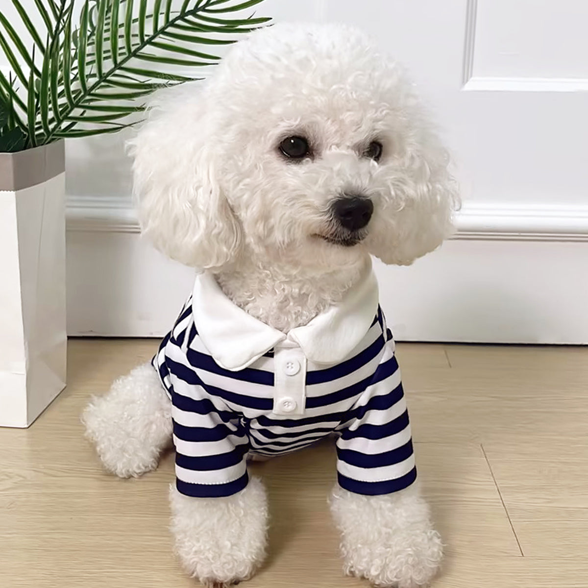 Dog Clothes Teddy York Shire Polo Shirt Summer Dress Striped