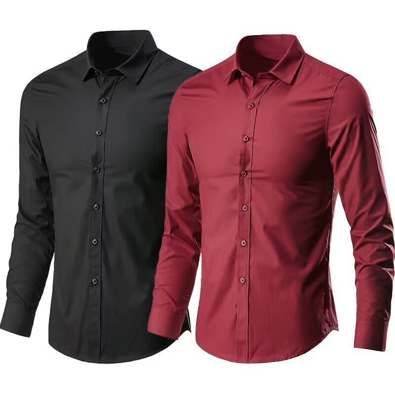 Men's Elastic Spring And Autumn New long Sleeve Shirt