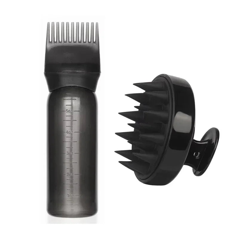 Silicone Shampoo Brush Head Scalp Massage Comb Hair