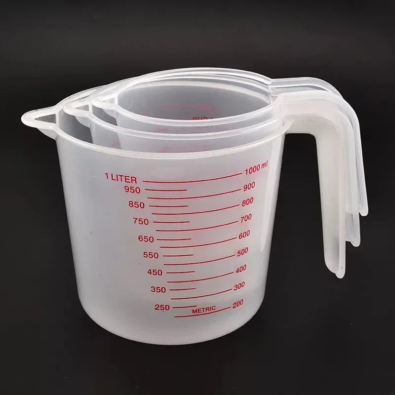 3pcs Baking Liquid Measuring Cups PVC Scale Cup