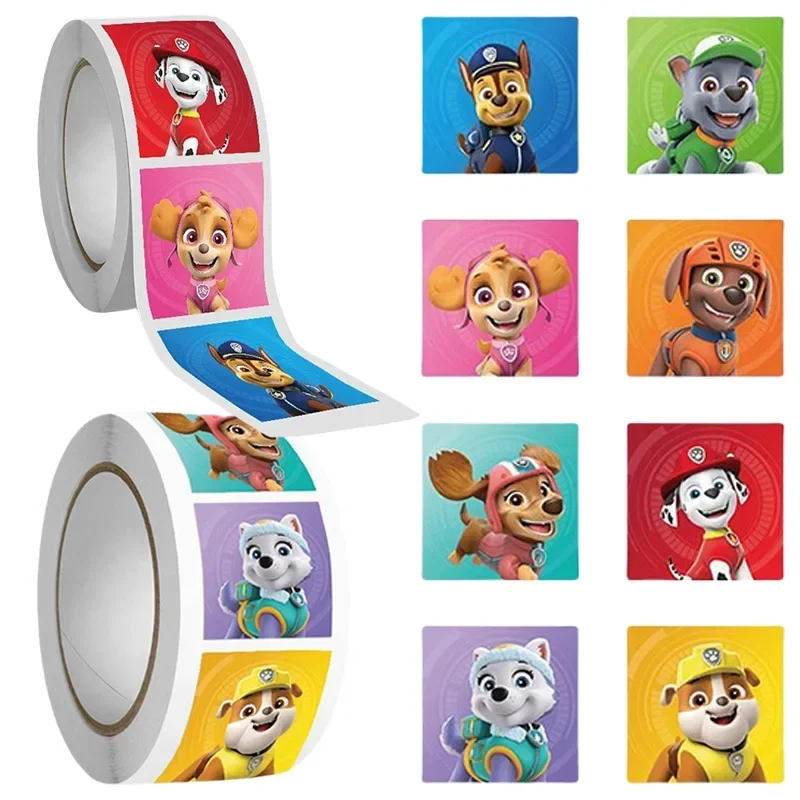 500PCS Paw Patrol Sticker Chase Cartoon Children Label Stickers Cute Toy