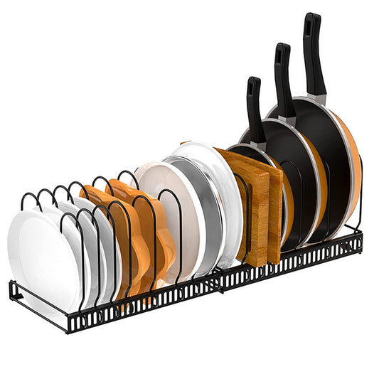 Adjustable Cookware Storage Rack Kitchen Accessories