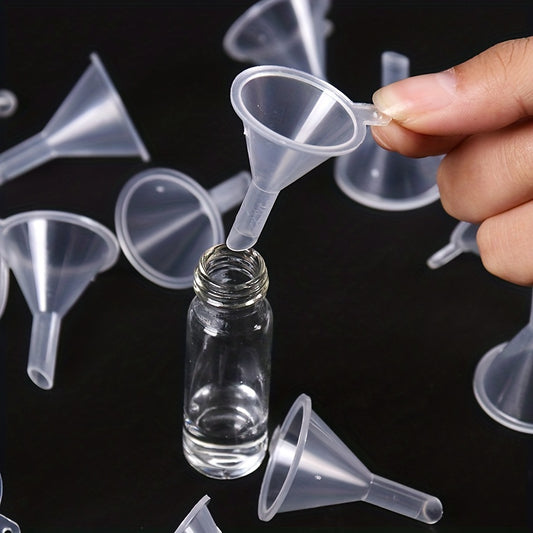10 precision mini funnels for lab bottles