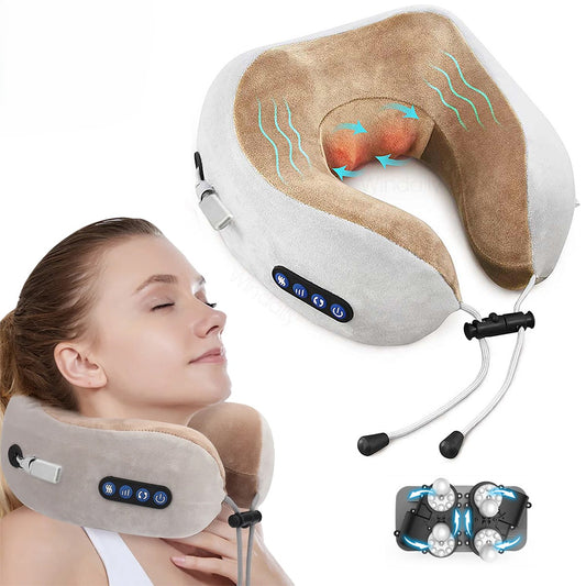 Portable U-Shape Neck Pillow Massage Machine