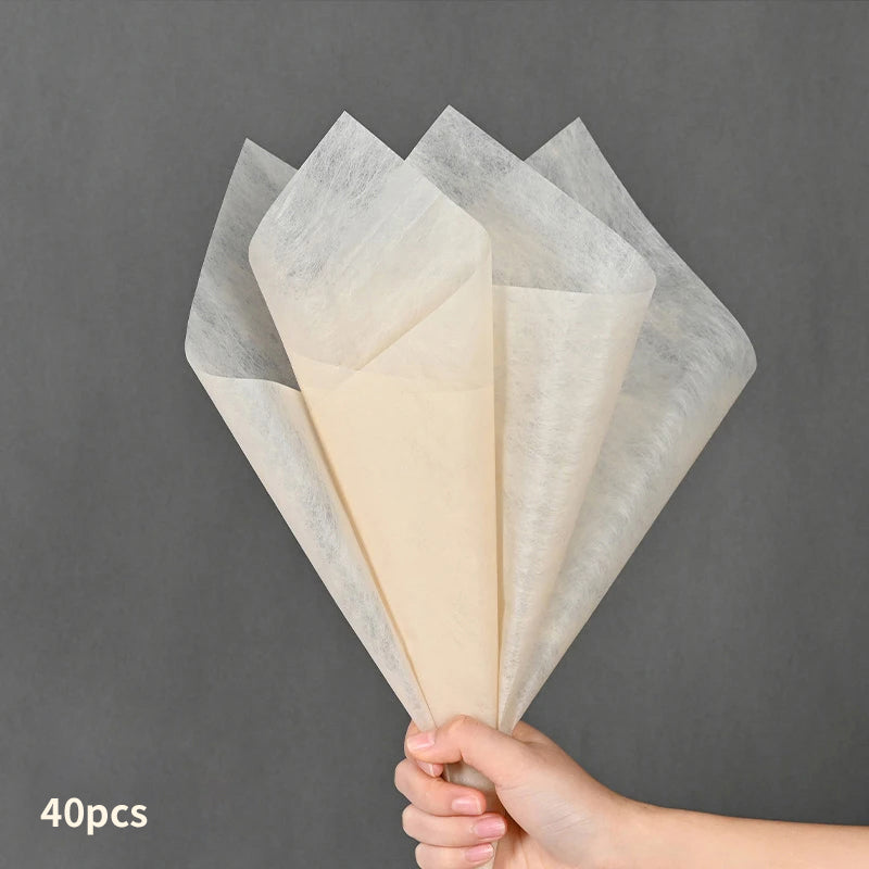 40pcs flower arrangement wrapping paper, cotton flower wrapping