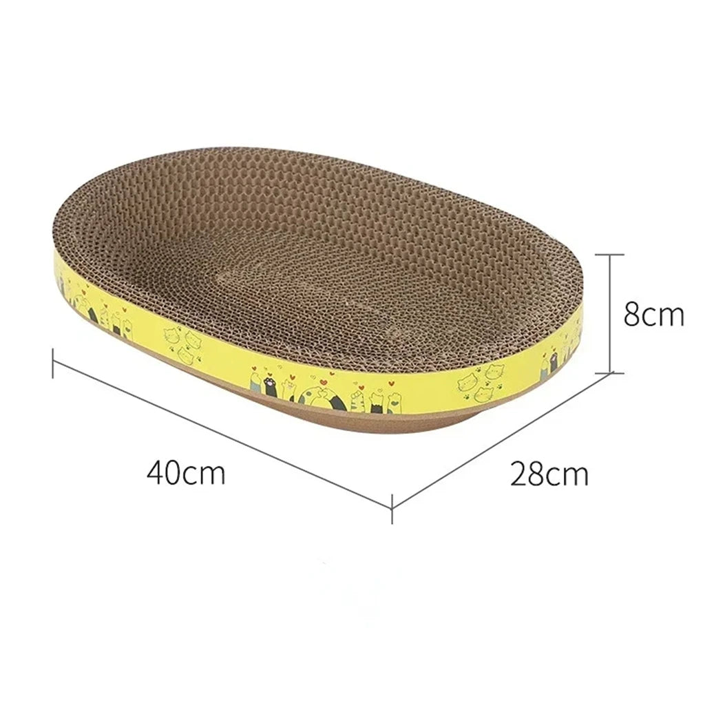 Cat Scratching Board Protect Furniture Grinding Claw Toys Oval