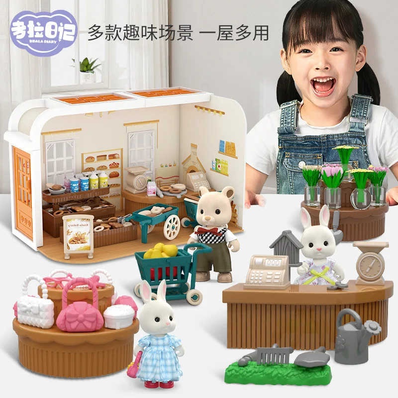 mini supermarket shopping games dollhouse