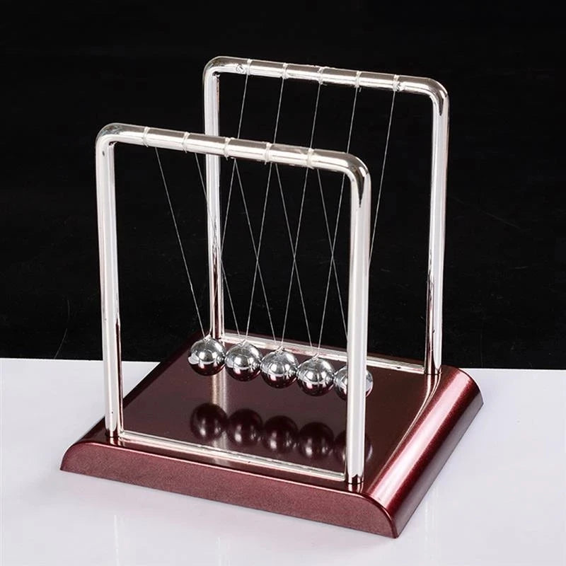 Newton's Cradle Desk Table Decor Metal Pendulum Ball Steel