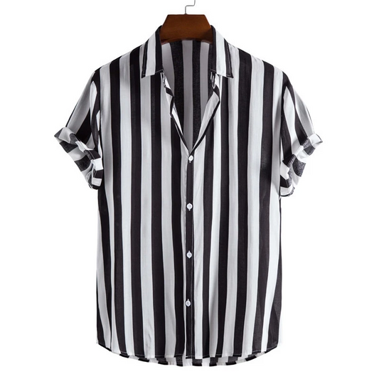 Street Simplicity Stripe Print Men Women Shirts
