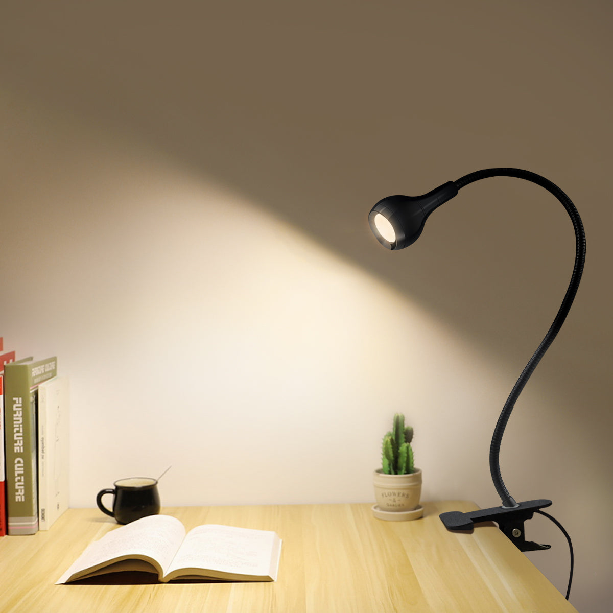 USB LED Reading Book Light Table Lamp