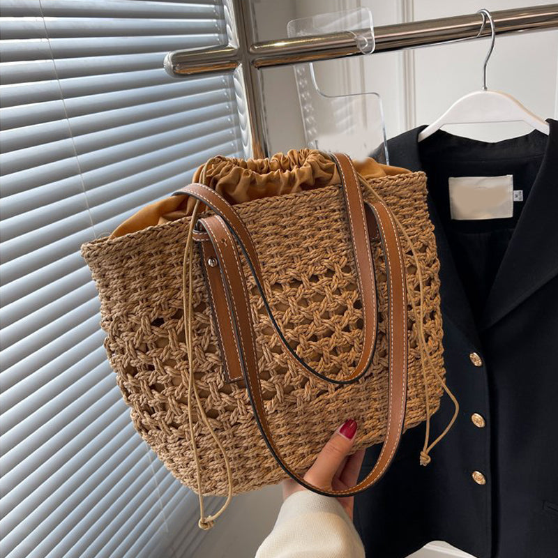 Designer Casual Rattan Wicker Tote Bag