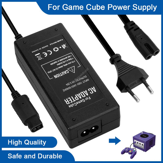 EU Plug AC Adapter Power Supply for Nintend GameCube