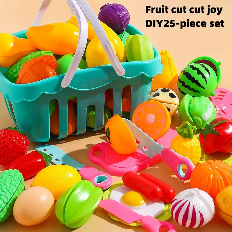 25 PCs Set DIY Fruit Cutting Music Toy