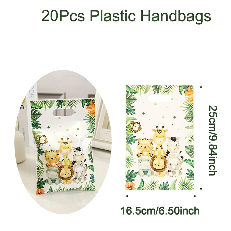 10pcs Jungle Animal Pattern Gift Bag