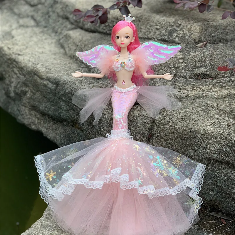 45cm Colorful Mermaid Doll Rainbow Princess Toy