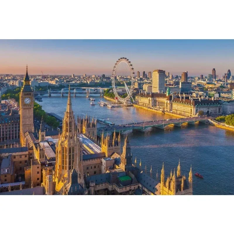 75*50cm Adult 1000Pcs Jigsaw Puzzle London View Stress Relief Entertainment Toys Paper Puzzles