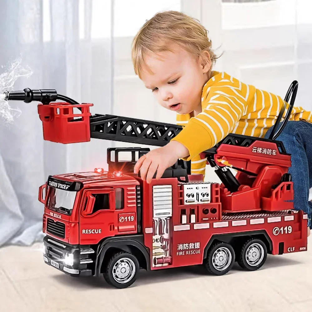 1/32 Fire Engine Car Toy Model with Sound Light