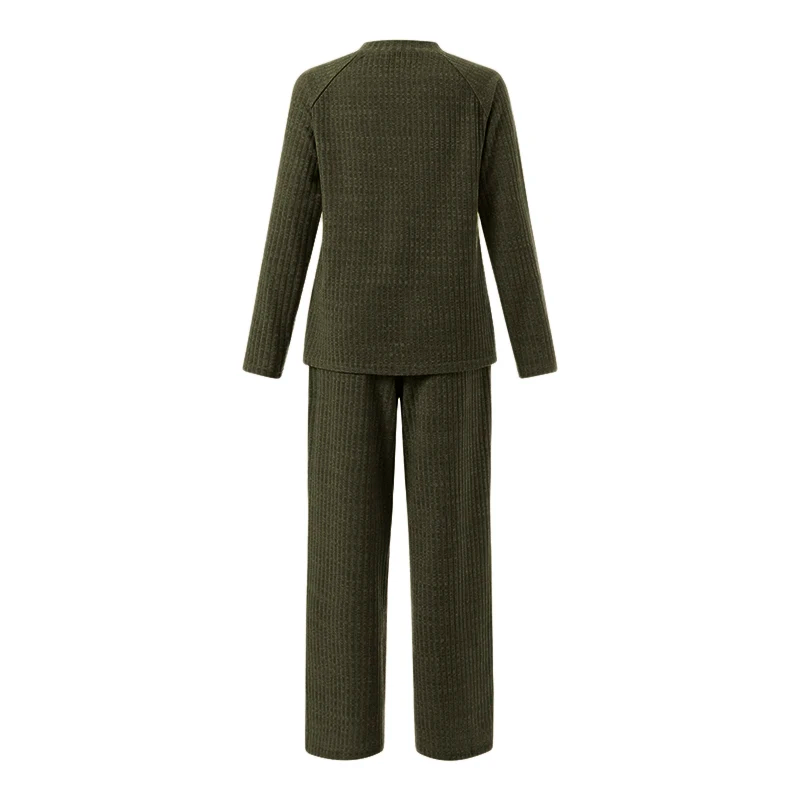 Women Casual Solid Tracksuit  Vintage Loose Matching Sets