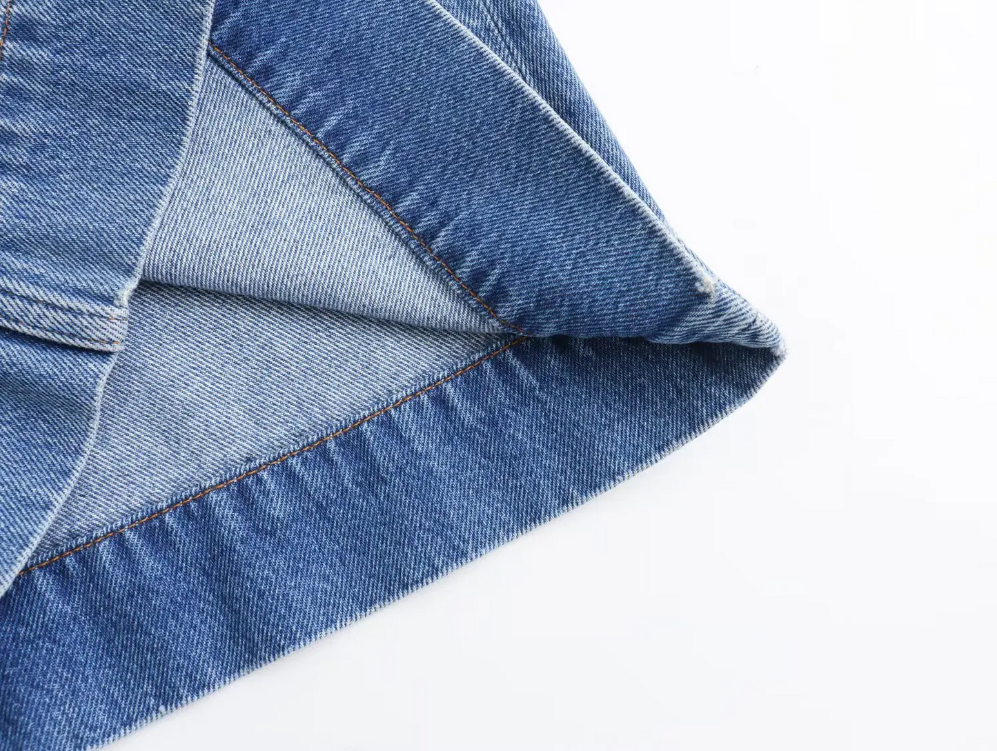 2025 Womens Denim Set with Collared