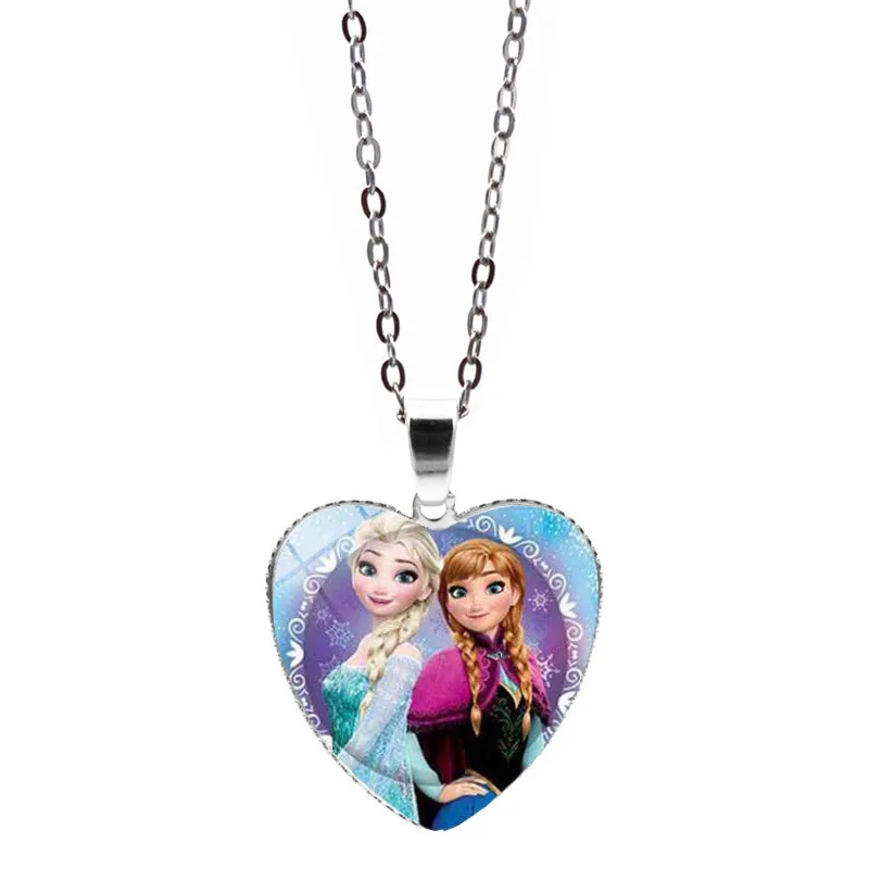 Disney Frozen Princess Necklace Children's Anime Figures