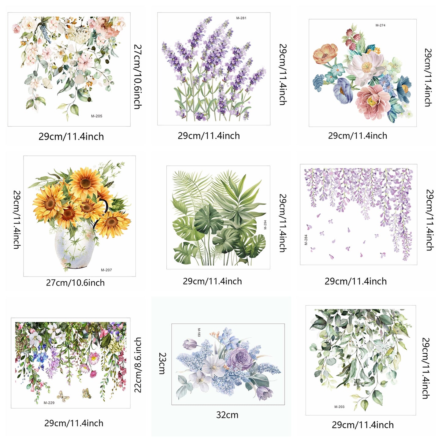 Green Plant Leaves Bathroom Toilet Sticker