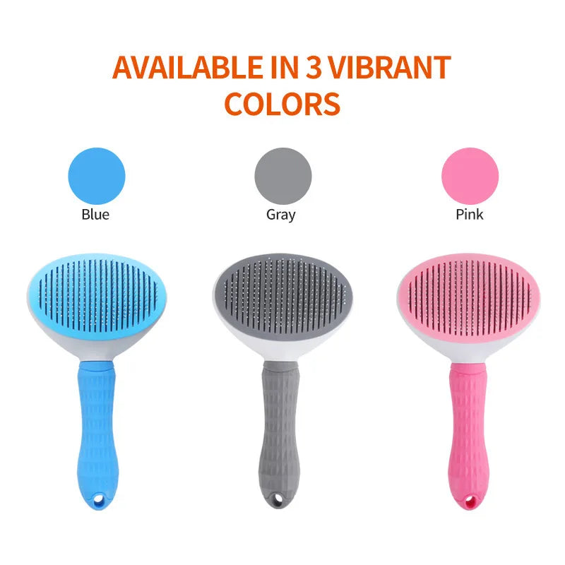 Self-cleaning Pet Hair Remove Comb Cat Slicker Brush Pet Hair Removal Comb
