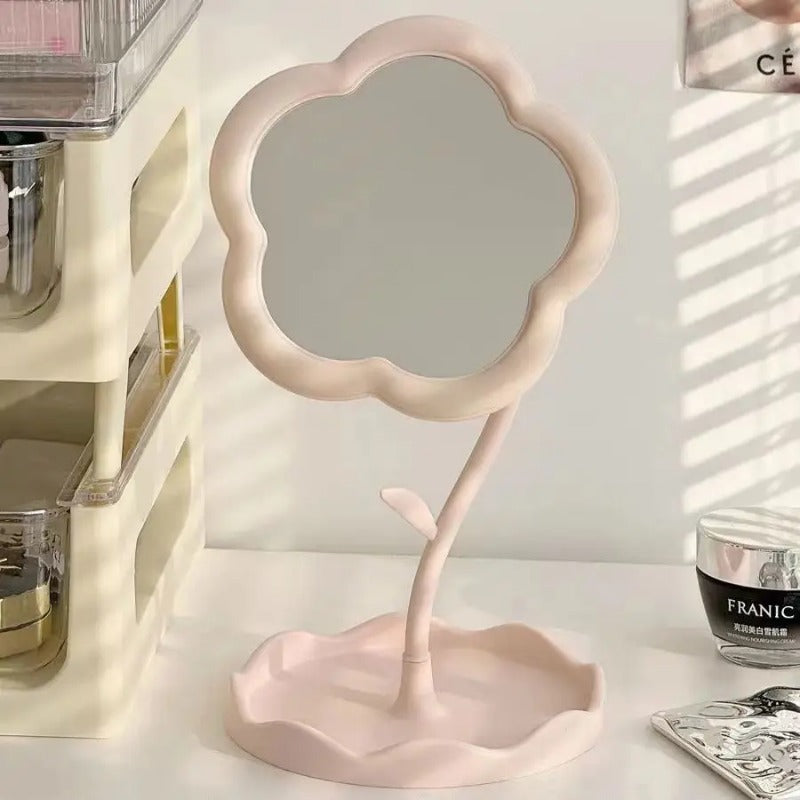 Mirror Desktop Flower Mirrors Creative Dormitory Desktop