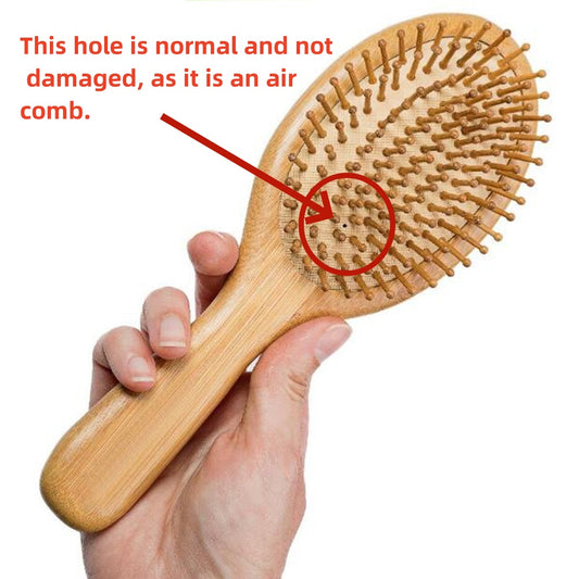 Wood Comb Professional Healthy Paddle Cushion