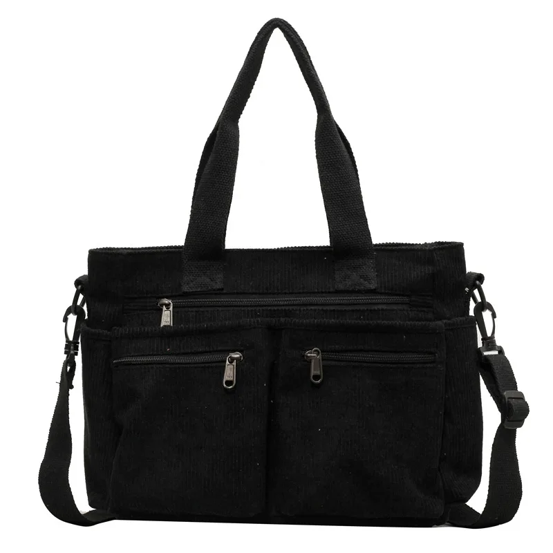 Female Large Capacity Corduroy Tote Bag