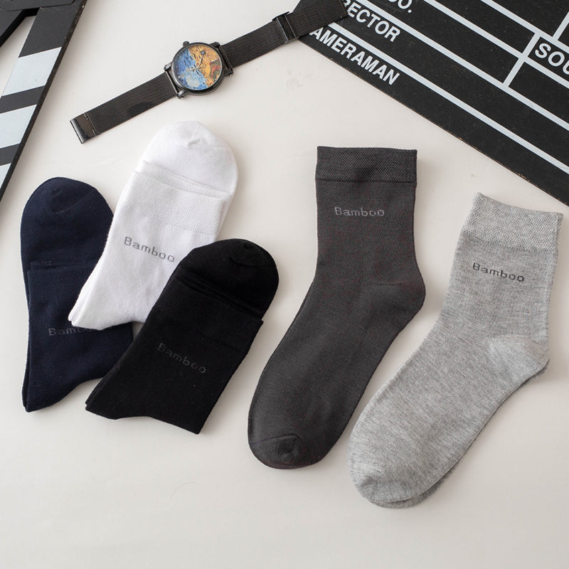 10Pairs Bamboo Fiber Socks Men Casual Business