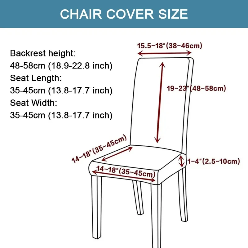 Chair Cover for Dining Room Stretch Jacquard Dining Chair Cover