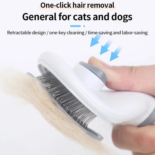 Self-cleaning Pet Hair Remove Comb Cat Slicker Brush Pet Hair Removal Comb