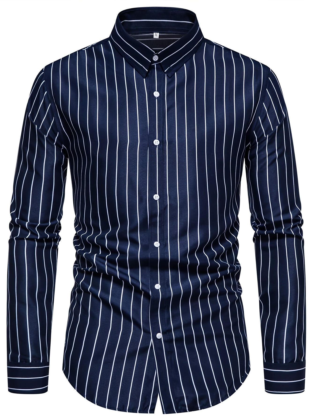 Men's Casual Shirt Fashion StrIped Long Sleeve Male Business Dress Shirt