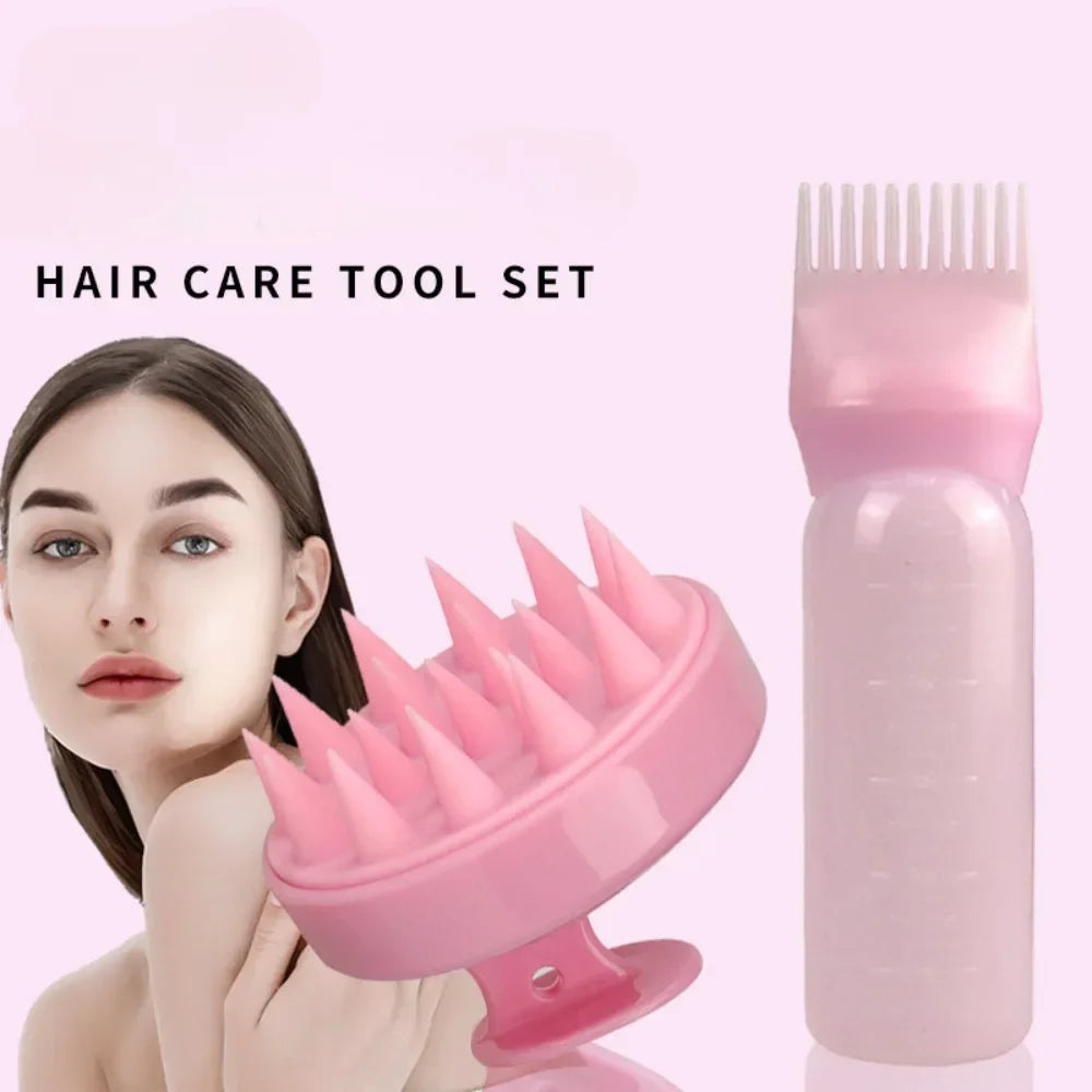 Silicone Shampoo Brush Head Scalp Massage Comb Hair
